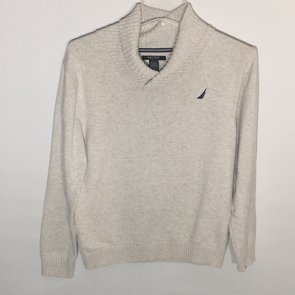 Nautica Shawl Collar Sweater Sz Boys Large (14/16)